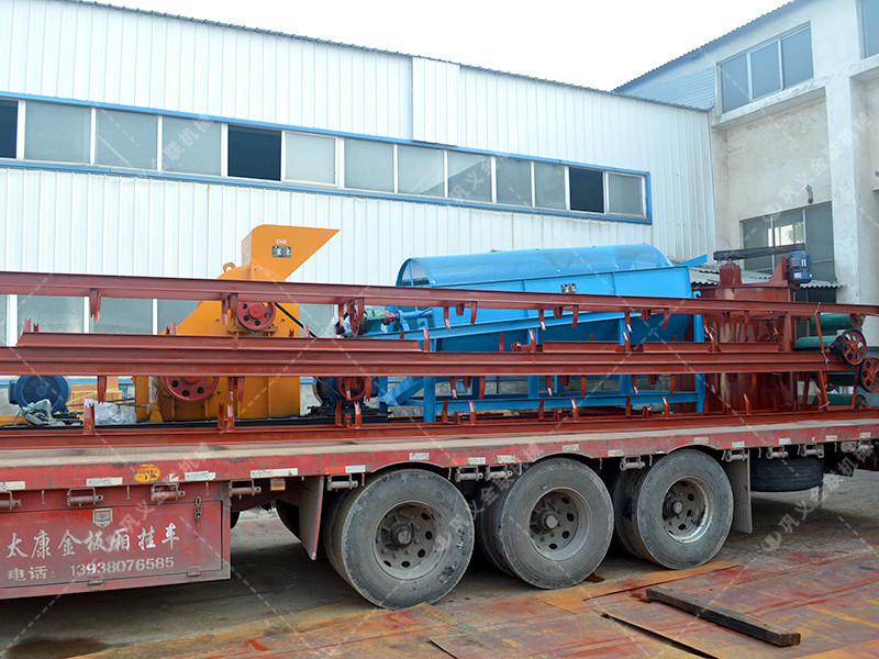 破碎機(jī)生產(chǎn)線發(fā)貨圖片_雙級(jí)粉碎機(jī)_滾筒篩分機(jī)